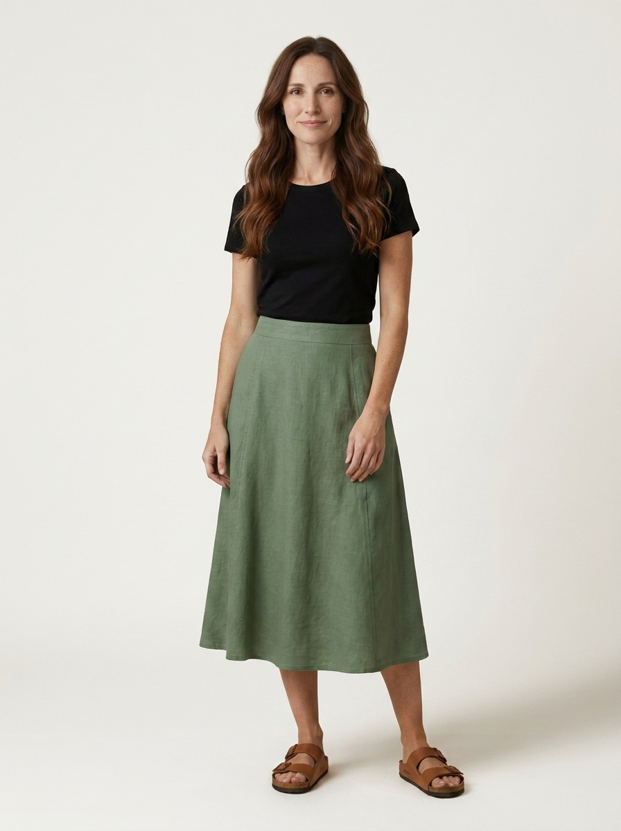 Poppie Midi Skirt · Morning Sage
