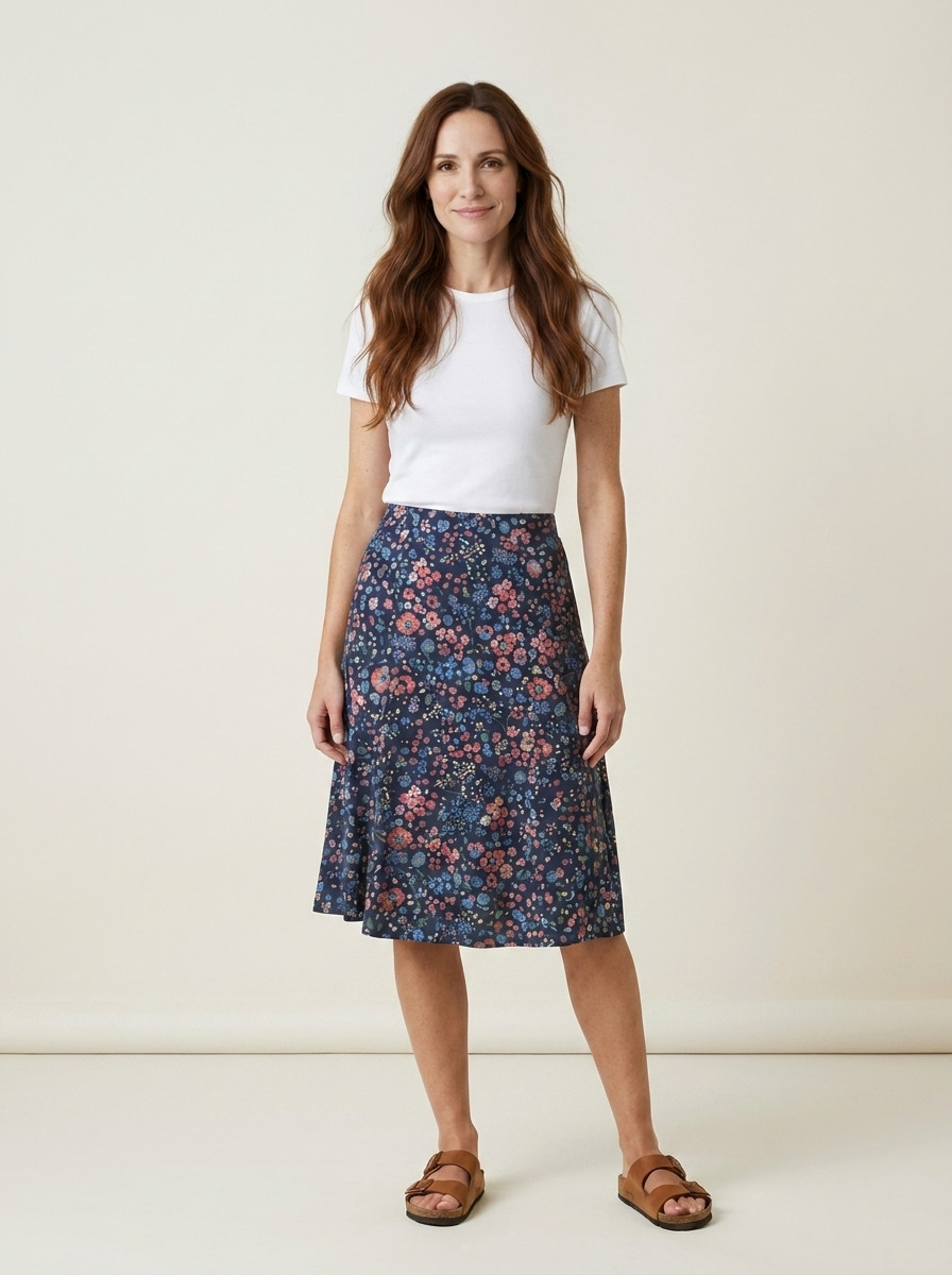 Coralie Knee Length Skirt · Misty Meadows