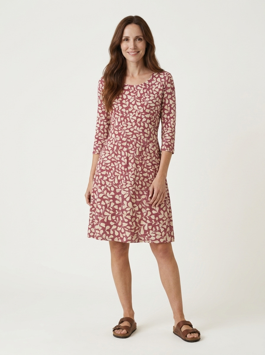 Coralie Knee Length Skirt · Rosehip Shadow