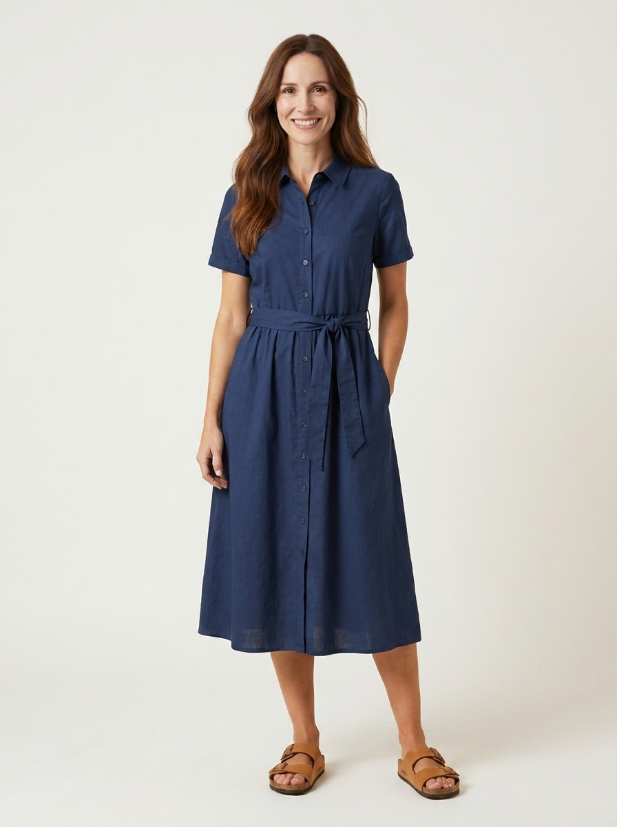 Celestie Shirt Dress · Nightwatch Navy