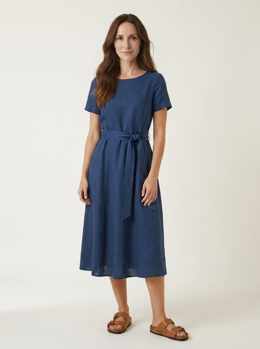 Winnie Belted Dress · Nightwatch Navy
