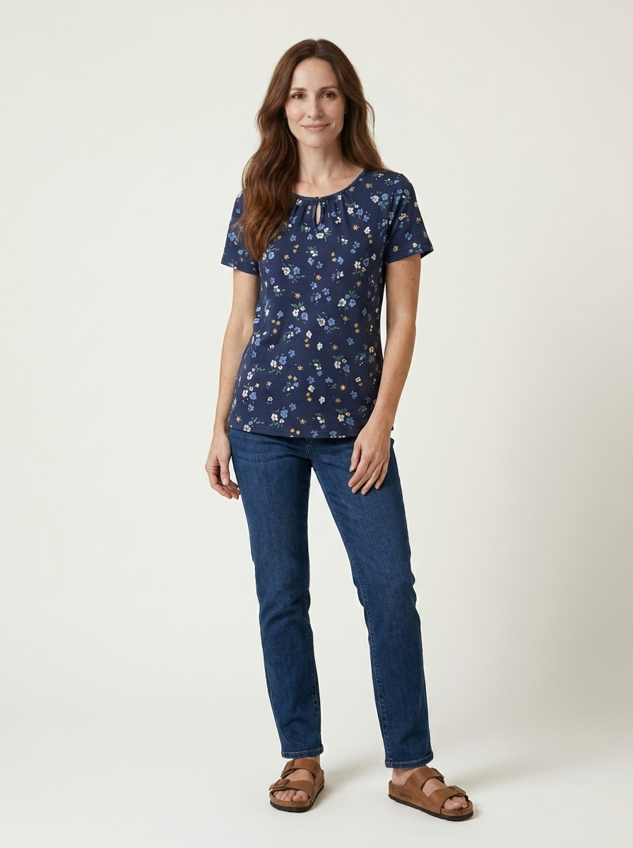 Fernie Keyhole Top · Daybreak Floral
