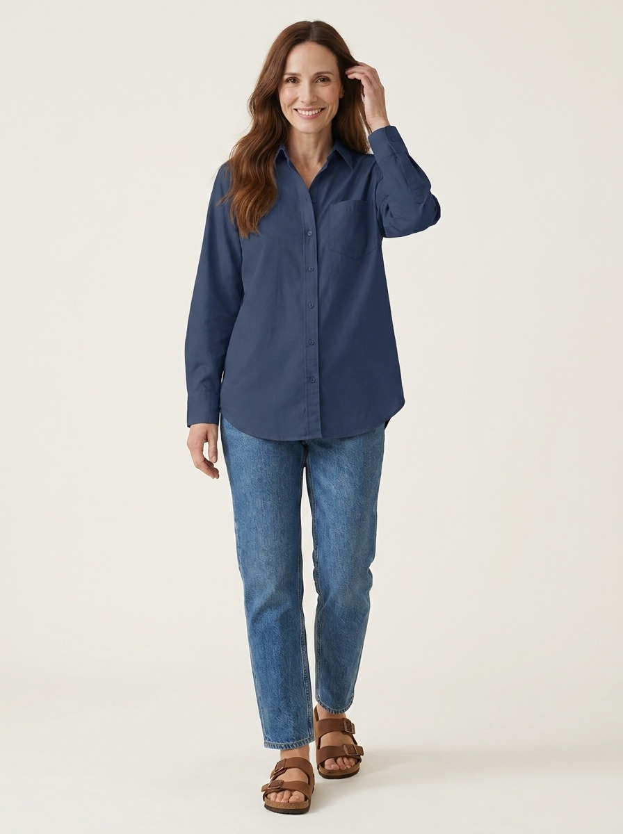 Bonnie Linen Top · Nightwatch Navy