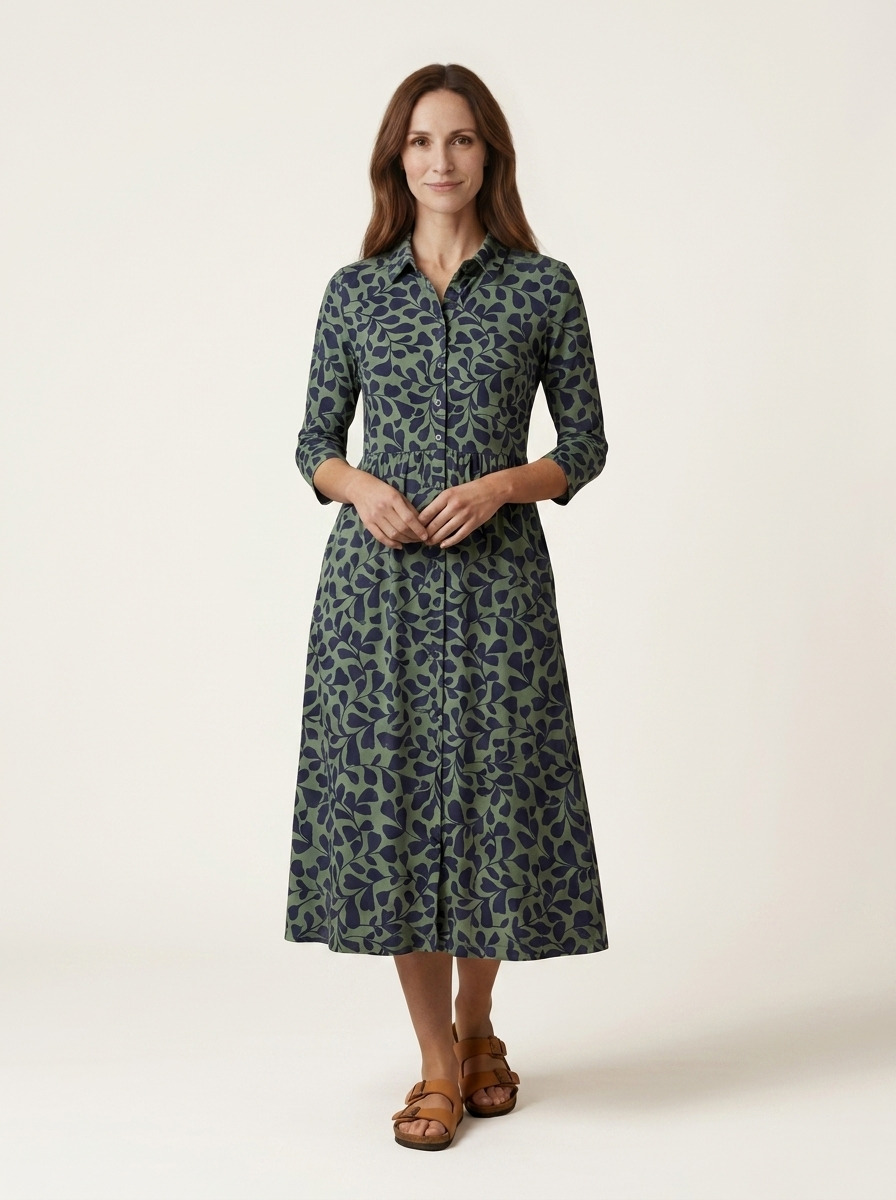 Ivie Shirt Dress · Morning Sage Leaf