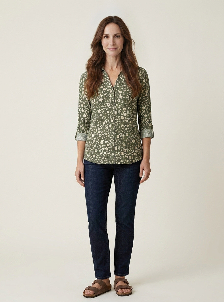 Sedgie Button Shirt · Spring Ditsy